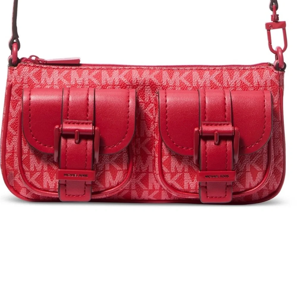 🍒🎄MICHAEL Michael Kors Zoe Convertible Signature Logo Shoulder Bag
